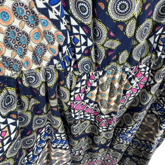 Renee C. Multicolor Lightweight Lined 3/4 Balloon Sleeve Mini Dress USA Size L - Picture 3 of 9